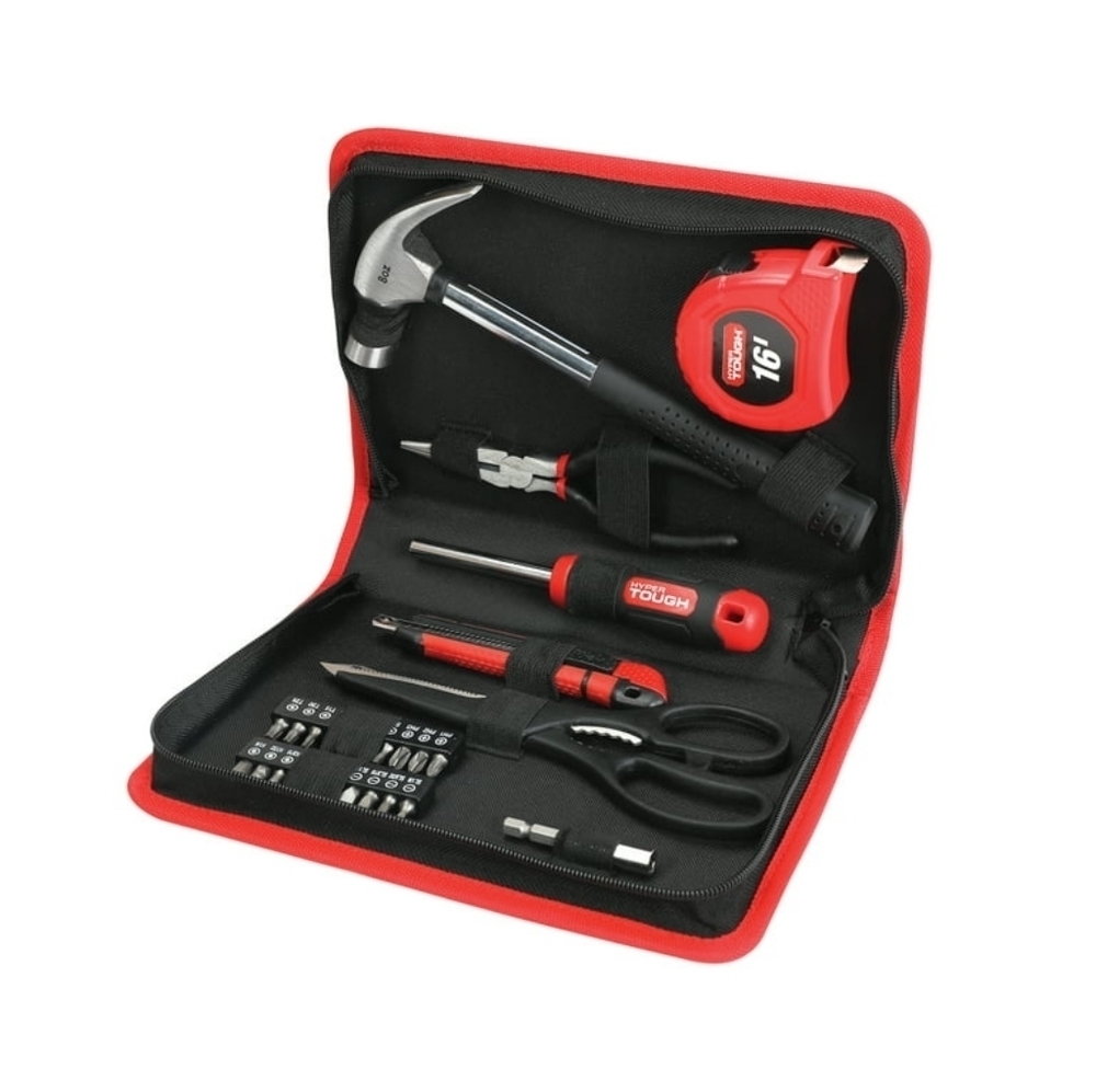 🌀 New Hyper Tough 27-Piece Kitchen Drawer Tool Kit with Storage Case Model 42884